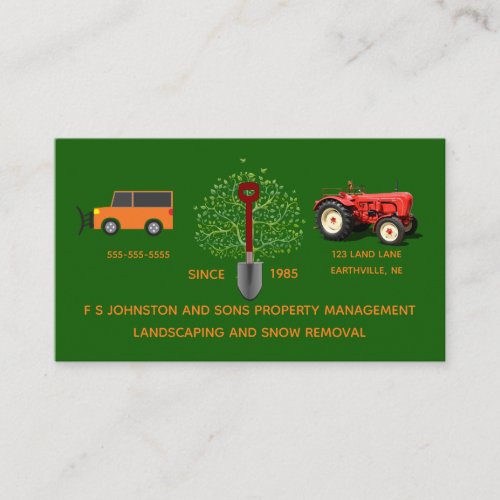 Editable Property Management Business Card