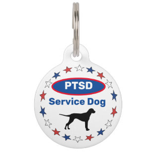 Editable PTSD Service Dog Pet Tag