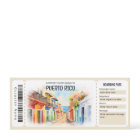 Editable Puerto Rico Plane Boarding Pass Ticket