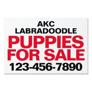 Editable Puppies For Sale Sign