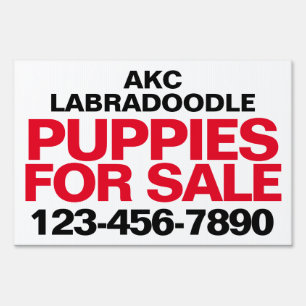 Editable Puppies For Sale Sign