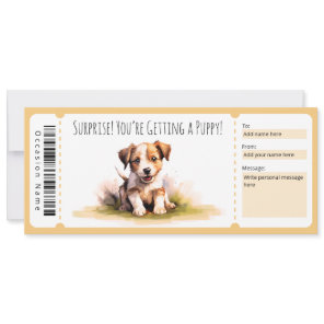 Editable Puppy Gift Certificate for dog lover Invitation