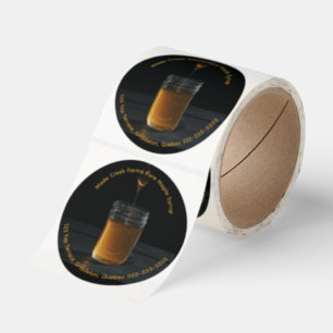 Editable Pure Maple Syrup Classic Round Sticker