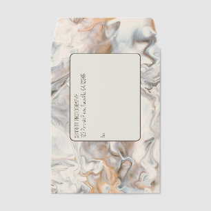Editable Purple and Gold Flowing Abstract Envelope Mailers