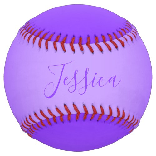 Editable Purple Violet Ombre  Text Script  Softball