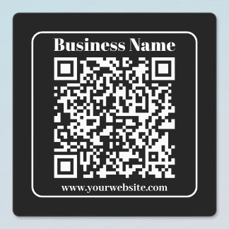 Editable QR code Black & White Retro Modern Style Labels
