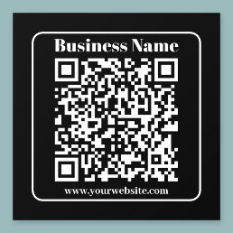 Editable QR code Black &amp; White Retro Modern Style Wall Decal