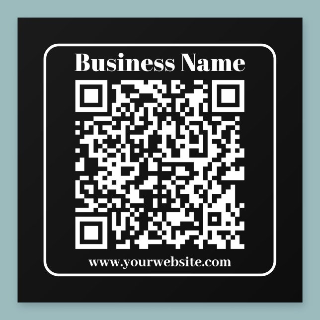 Editable QR code Black & White Retro Modern Style Wall Decal (Creator Uploaded)