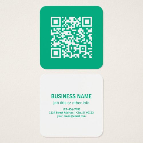 Editable QR Code Generate Your Own   Teal Green 