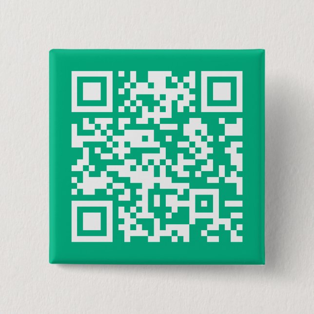 Editable QR Code Generate Your Own |  Teal Green  Button (Front)
