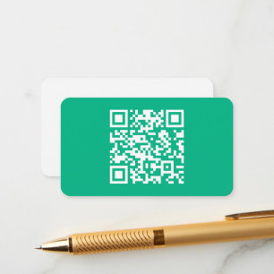 Editable QR Code Generate Your Own Teal Green Enclosure Card