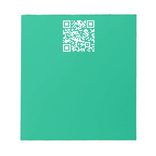 Editable QR Code Generate Your Own   Teal Green  Notepad