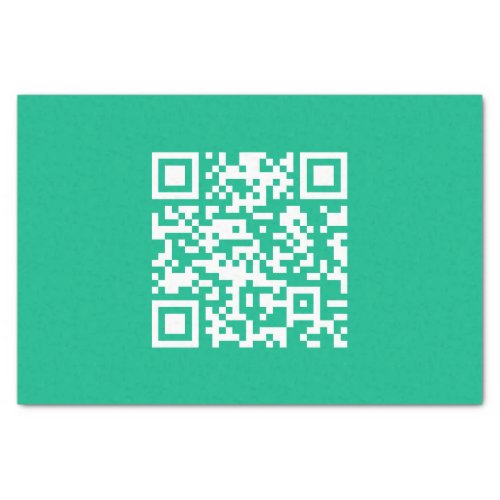 Editable QR Code Generate Your Own   Teal Green  Tissue Paper