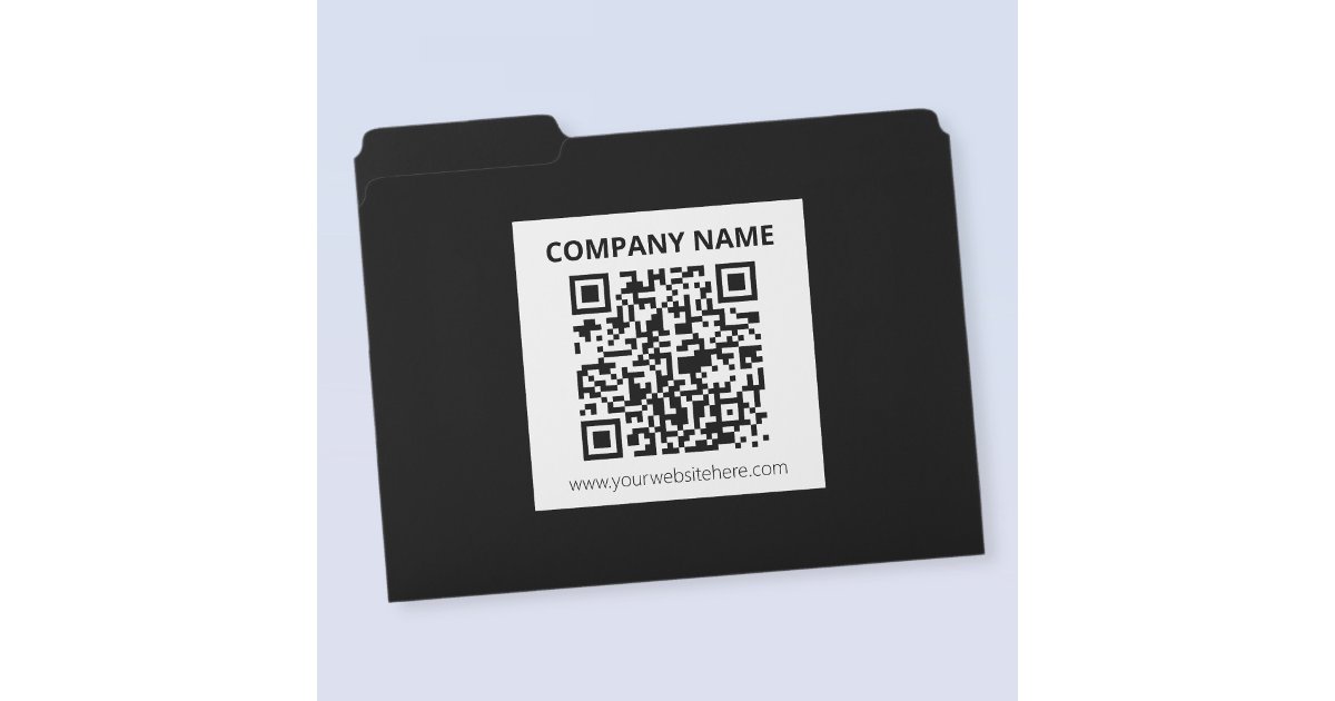 Editable QR code & Simple Customizable Design File Folder | Zazzle