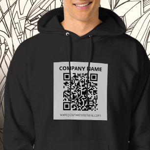 Editable QR code & Simple Customizable Design Hoodie