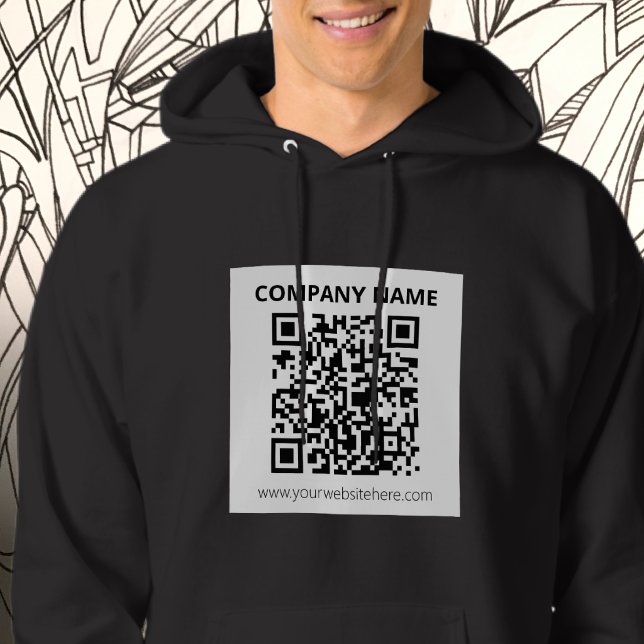 Editable QR code & Simple Customizable Design  Hoodie (Creator Uploaded)
