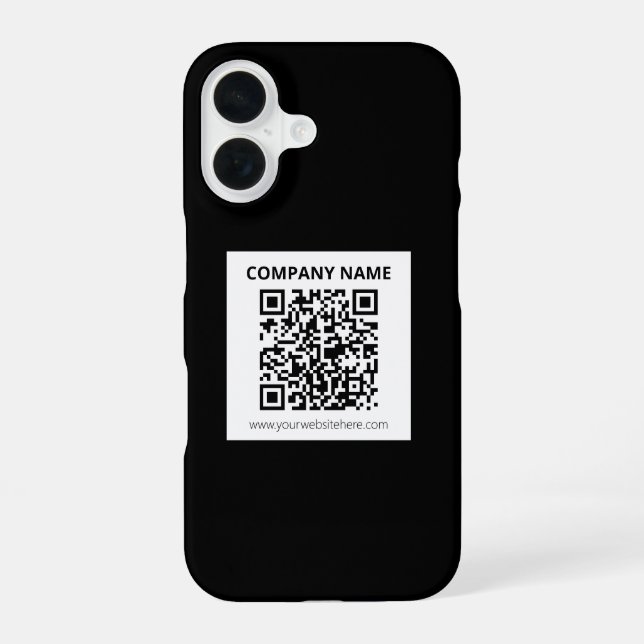 Editable QR code & Simple Customizable Design  Iphone Case (Back)