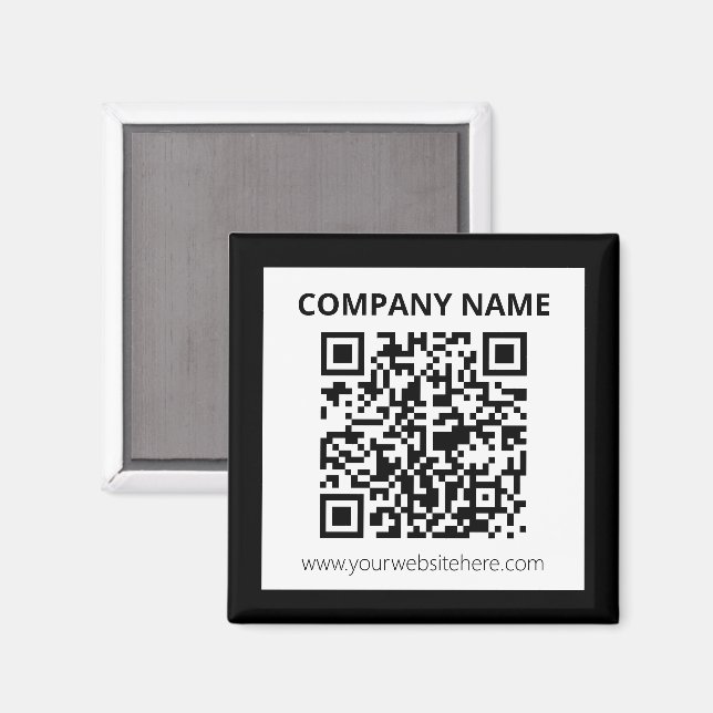 Editable QR code & Simple Customizable Design  Magnet (Front/Back)