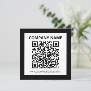 Editable QR code & Simple Customizable Design  Note Card