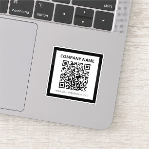 Editable QR code & Simple Customizable Design  Sticker