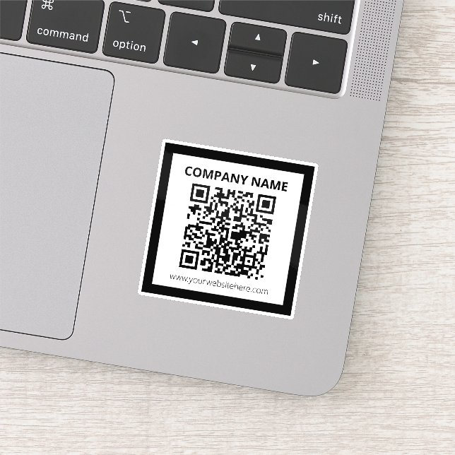 Editable QR code & Simple Customizable Design  Sticker (Detail)