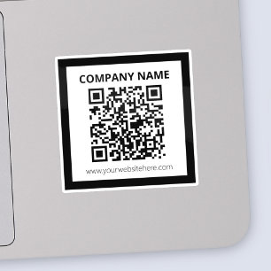 Editable QR code & Simple Customizable Design Sticker