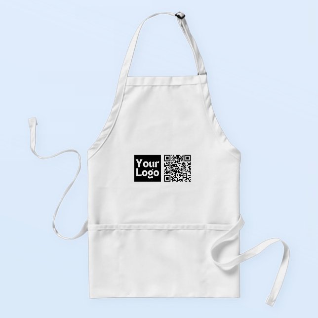 Editable QR code & Your Business Logo or Image Adult Apron (Creator Uploaded)