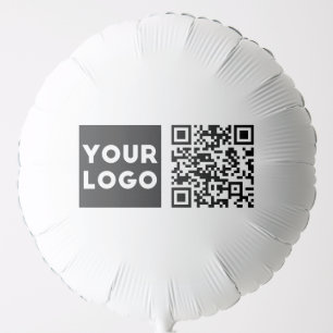 Editable QR code & Your Business Logo or Image Balloon