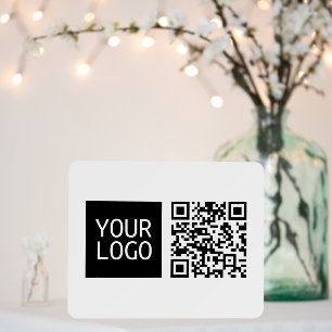 Editable QR code & Your Business Logo or Image Foam Board