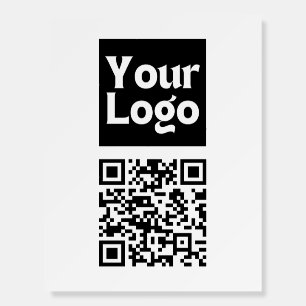 Editable QR code & Your Business Logo or Image Foam Board