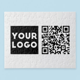 Editable QR code & Your Business Logo or Image Jigsaw Puzzle