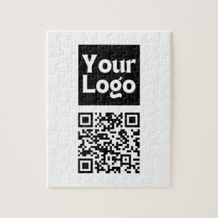 Editable QR code & Your Business Logo or Image Jigsaw Puzzle