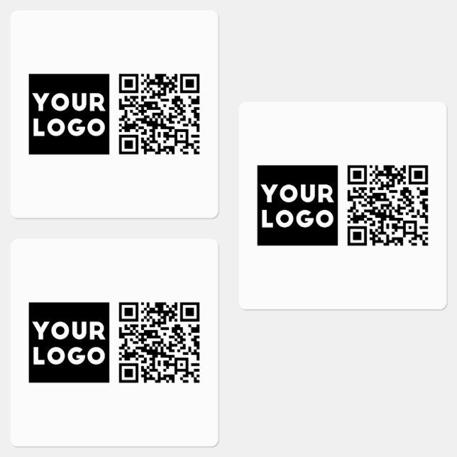 Editable QR code & Your Business Logo or Image Labels (Group)