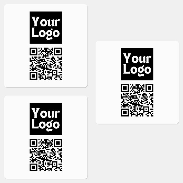 Editable QR code & Your Business Logo or Image Labels (Group)