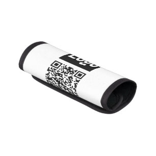 Editable QR code & Your Business Logo or Image Luggage Handle Wrap