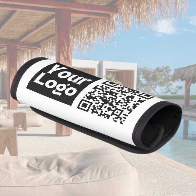 Editable QR code & Your Business Logo or Image Luggage Handle Wrap (Creator Uploaded)