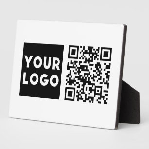 Editable QR code & Your Business Logo or Image Plaque