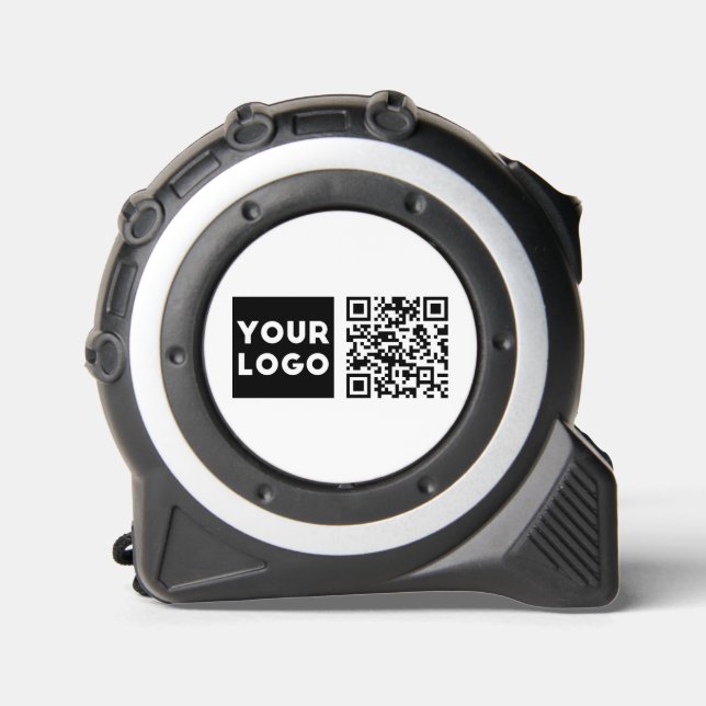 Editable QR code & Your Business Logo or Image Tape Measure (Front)