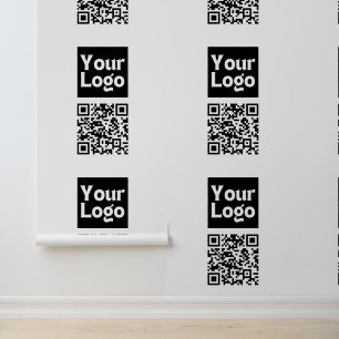Editable QR code & Your Business Logo or Image Wallpaper