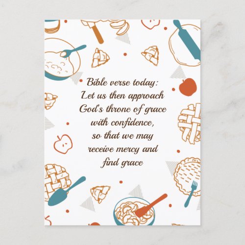 Editable Quotes Apple Pie Design Postcard