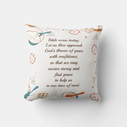 Editable quotes apple pie pattern throw pillow