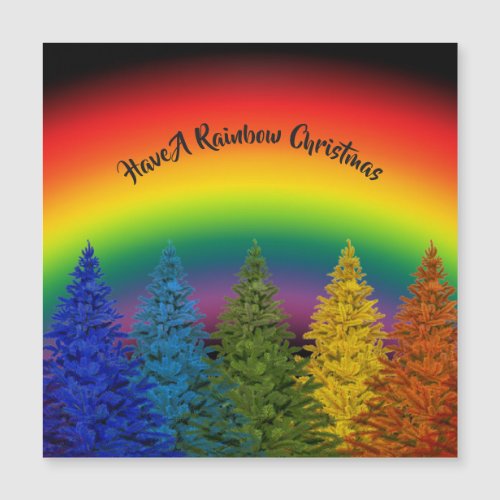 Editable Rainbow Christmas Tree