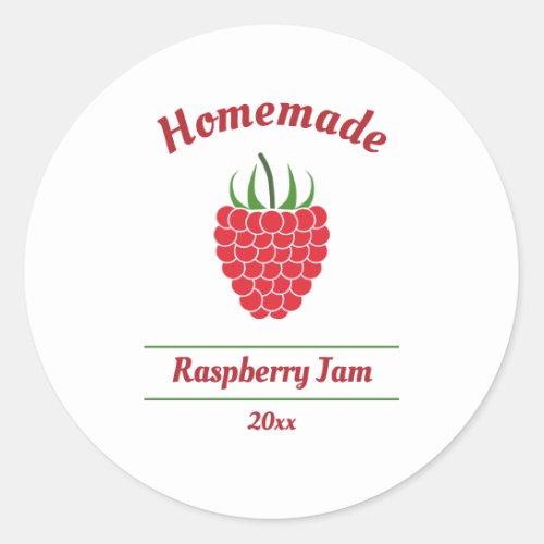 Editable Raspberry Jam Label Sticker