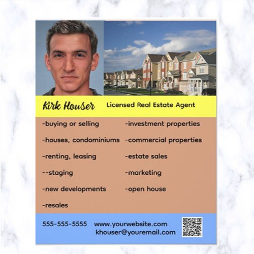 Editable Real Estate Agent  Flyer