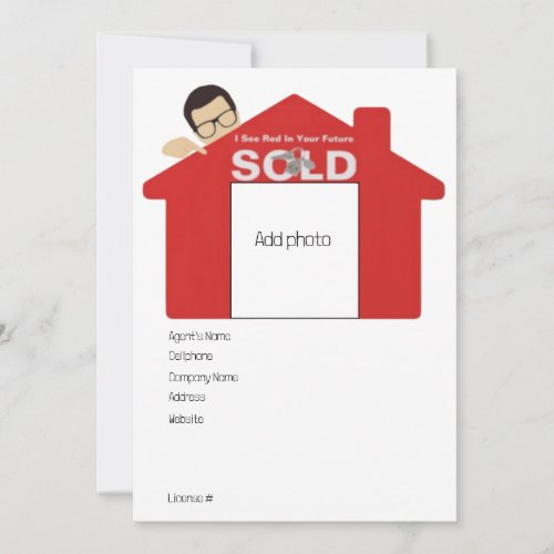 Editable real estate agents holiday card