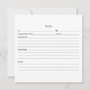 Editable Recipe Card. Personalize with photos Holiday Card