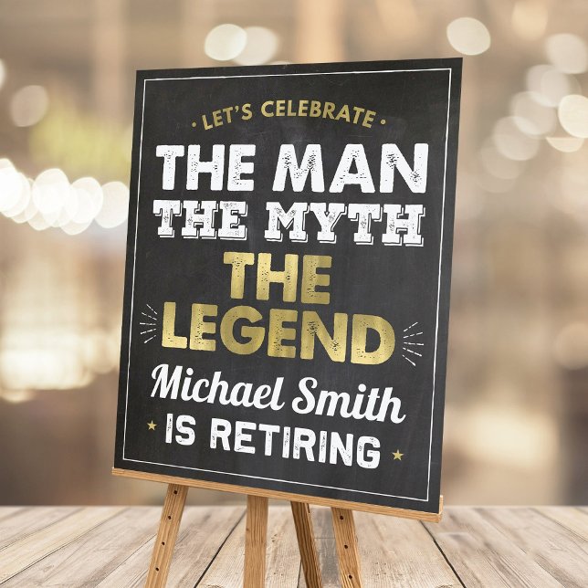 Editable Retirement Sign The Man Myth Legend Retir (Creator Uploaded)
