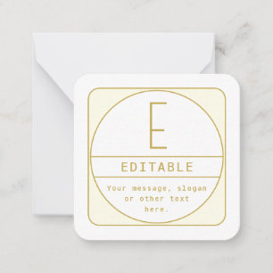 Editable Retro-modern Design Template Gold & White
