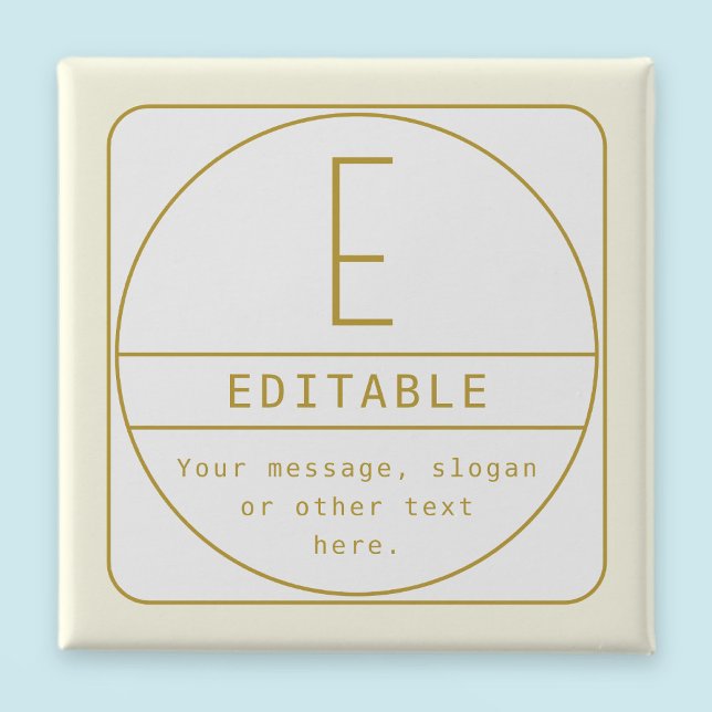Editable Retro-modern Design Template Gold & White Button (Creator Uploaded)