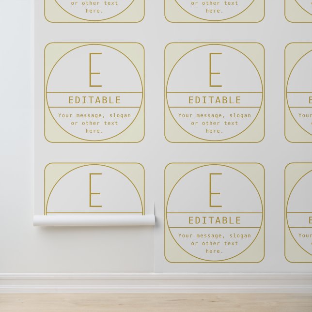 Editable Retro-modern Design Template Gold & White Wallpaper (Application)